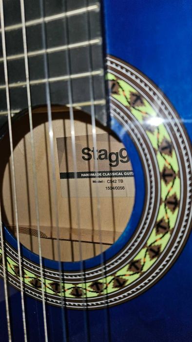 Класическа китара Stagg C542 TB (4/4, синя) със сак