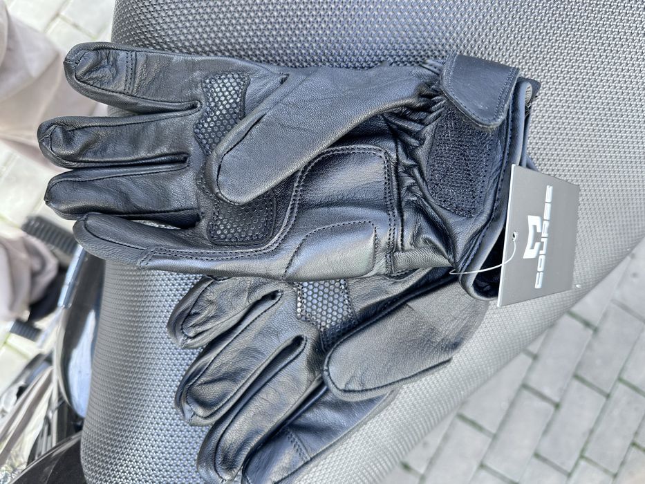 Manusi piele dama moto cu protectii L XL