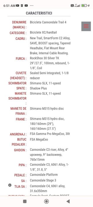 Bicicleta Cannondale Trail 4.5, 29" marime L