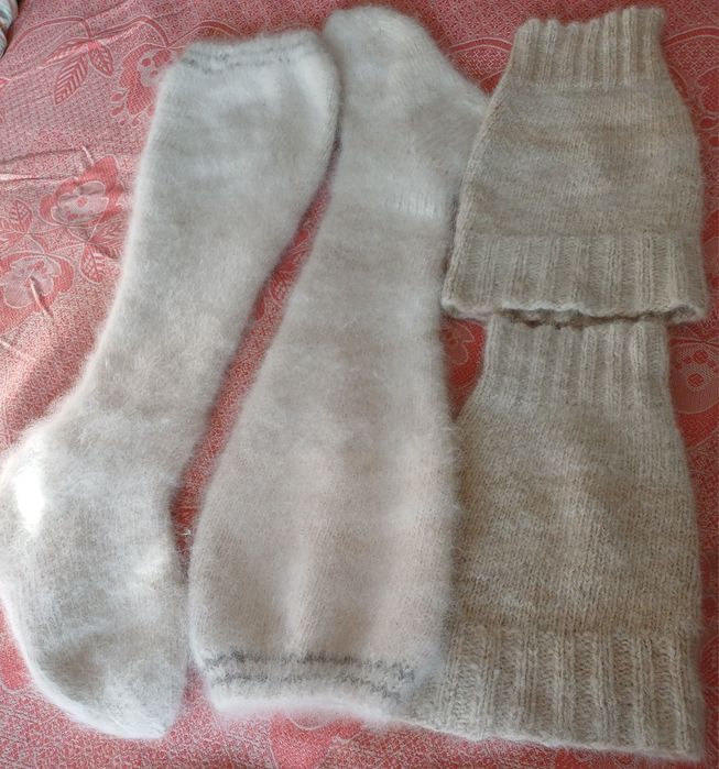 Носочки из пушистой собачьей шерсти