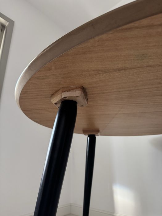 Masa blat Furnir - picioare lemn masiv detasabile