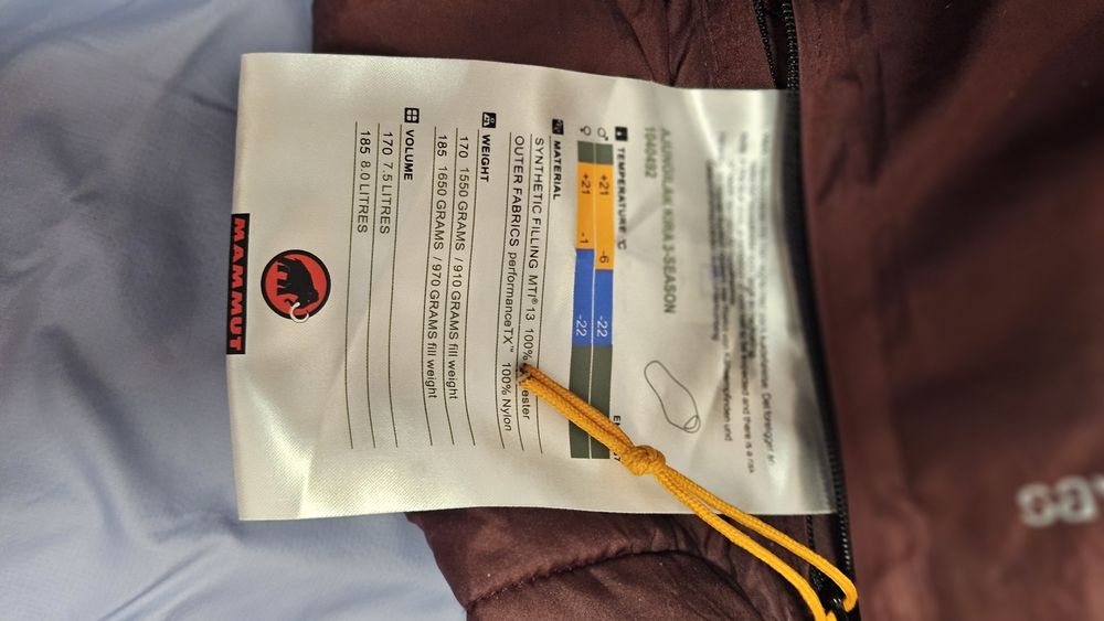 Mammut Ajungilak Kira 3, sac de dormit 3 sezoane, 185cm