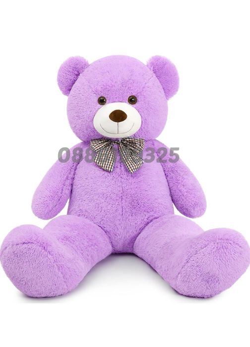 Голямо плюшено Мече Лилаво/розово/кафяво/бежово/Бяло голям плюшен Мечо
