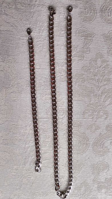 Мъжки ланец и гривна от медицинска стомана