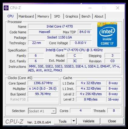 Процесор Intel® Core™ i7-4770 lga 1150