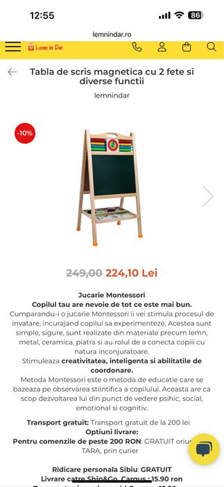 Tabla de scris mare , pliabila