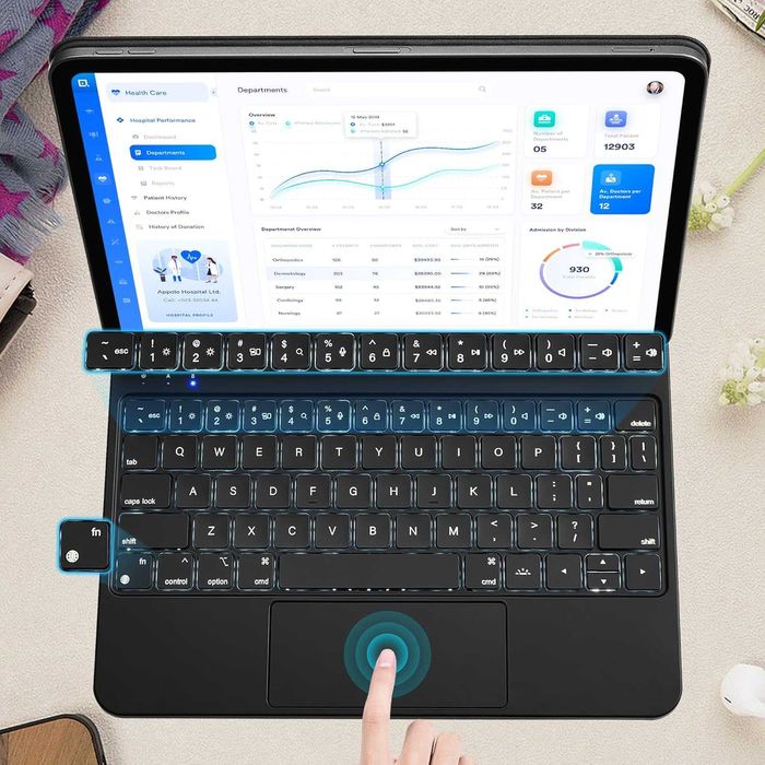 Magic Keyboard Case Ainoi за iPad Pro/Air 11" (Нов)