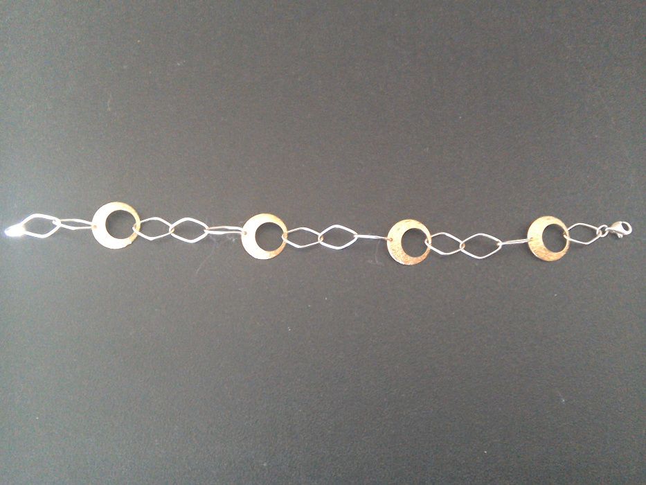 Brățară de argint 925 (marcată) cu rodiu - 20 cm - nouă