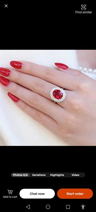 Inel aur 18k cu rubin