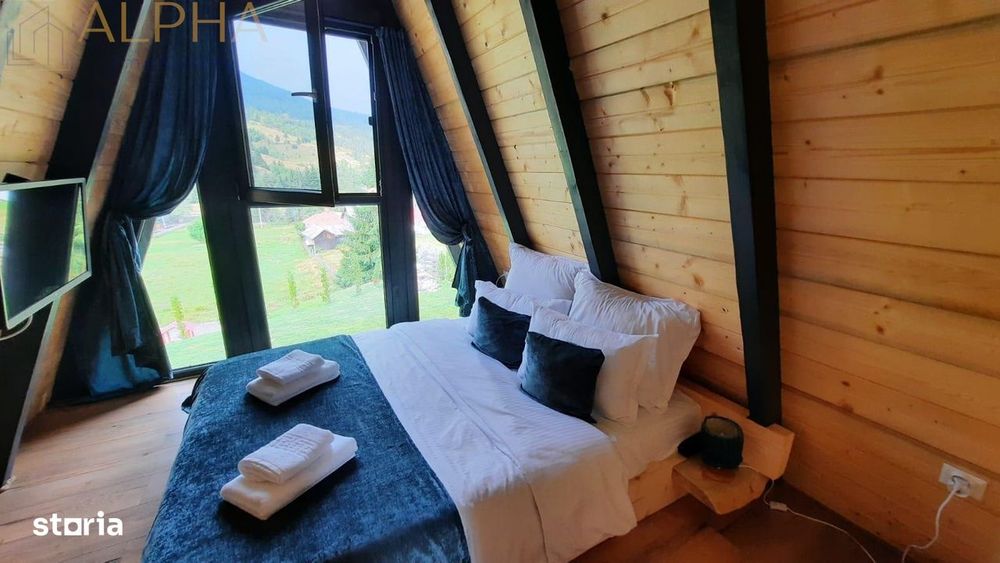Cabana A Frame 115mp utili, Teren 3450mp, Coada Lacului Colibita