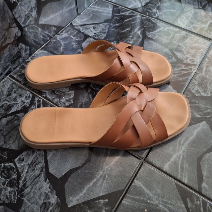 дамски чехли естествена кожа N39