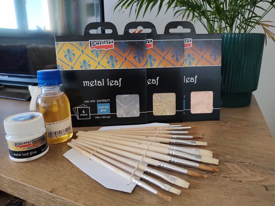 Kit foite metalice - argintiu, auriu, cupru