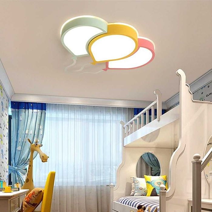 LED ЛЕД детски полилей лампа димируемо дистанционно балон, анимационен