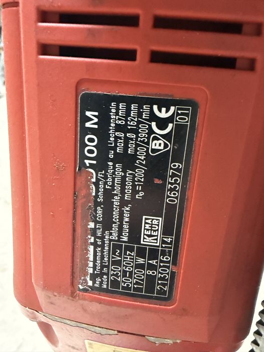 Masina de carotat Hilti DD100M / 2016 / 162 mm