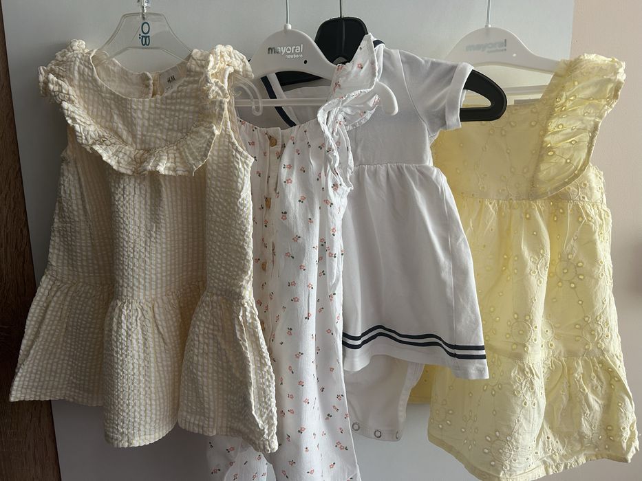 Лот дрехи HM рокли гащеризон комплект с къс ръкав