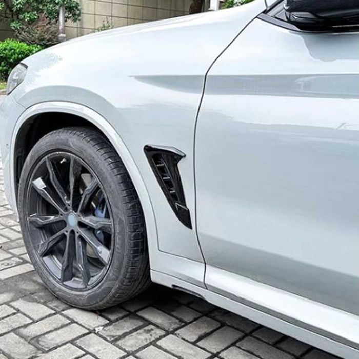 Extensii Ornamente Aripi Laterale BMW X3 G01 X4 G02 Aerisiri Negru Luc