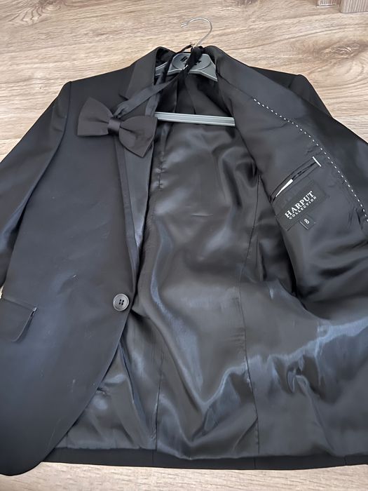 Costum negru elegant 3 piese copii 7-9 ani