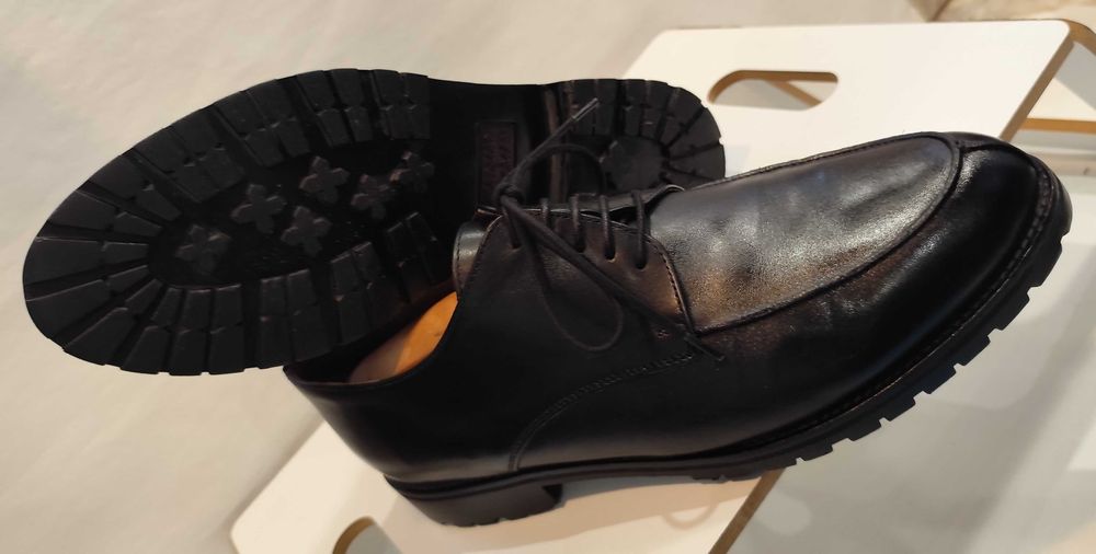 Pantofi derby 45 45.5 split toe KALMAN KALMAN piele naturala moale