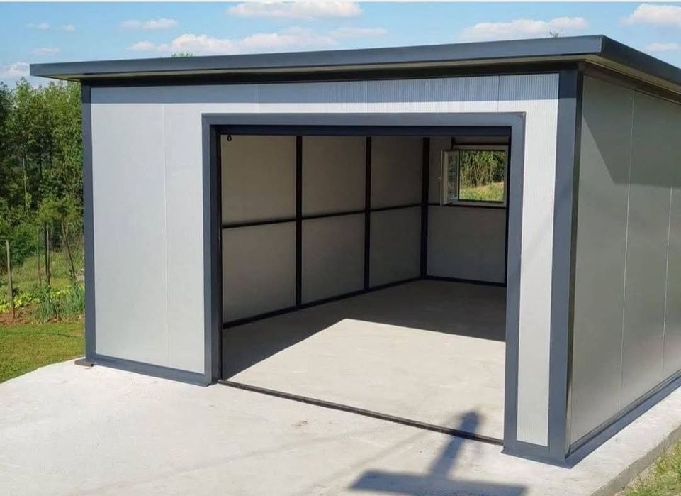 Garaj metalic nou, disponibil în variante de dimensiuni single, double