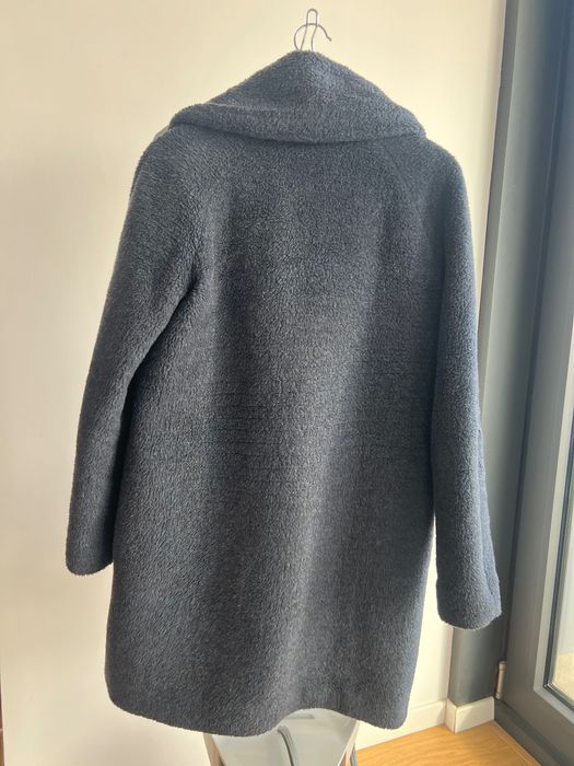 Палто с вълна в син цвят