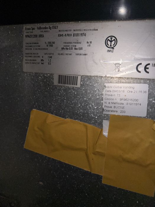 Automat cafea Necta Krea cu sistem de plata( 2 unitati)