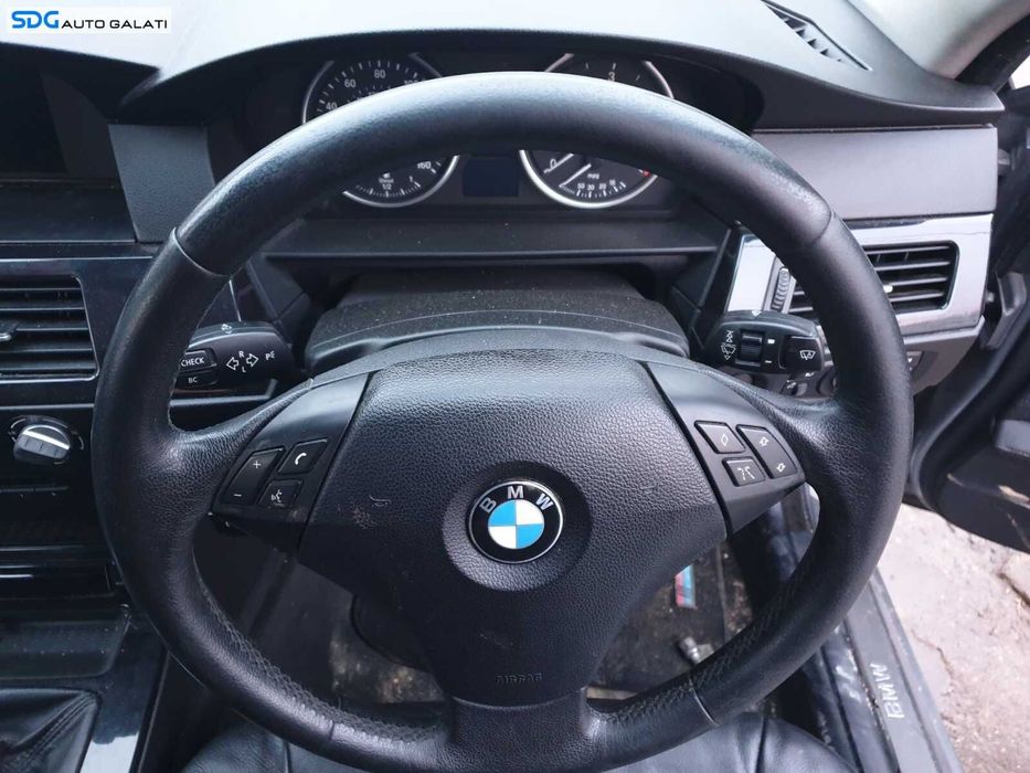 Volan Piele 3 Spite FARA Airbag BMW Seria 5 E60 E61 LCI FL Facelift 2007 - 2010 [C7177]