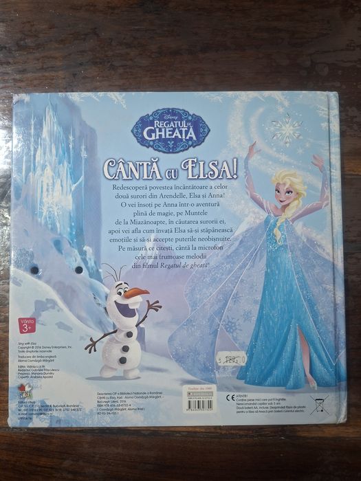 Carte pentru copii,,Regatul de gheață-Cântă cu Elsa"