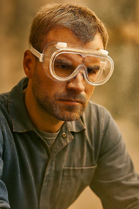 Очки защитные от пыли, для работы в пыльной среде.