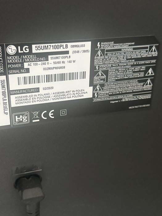 Televizor LG ultra HD 4k dinagonala 139