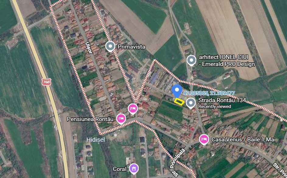 Vând Teren intravilan 500 mp Rontău, Sânmartin