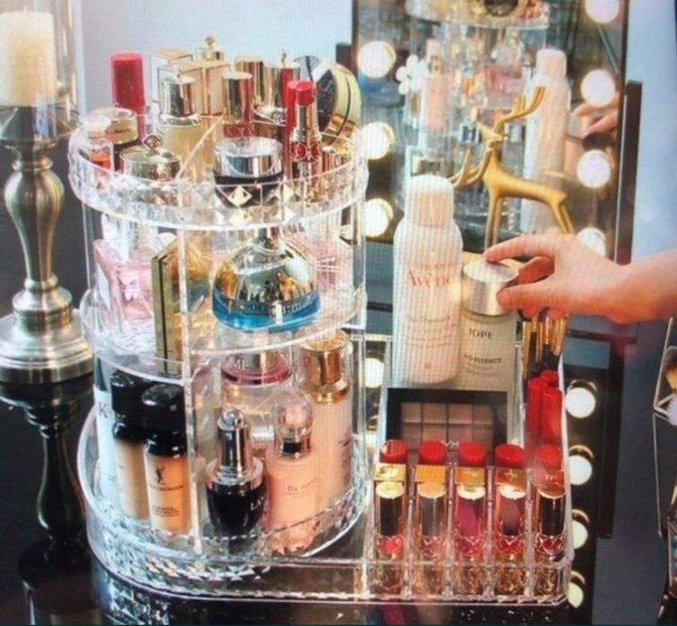 Органайзер двухярусный для косметики, с поворотом на 360 градусов