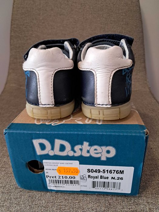 Vand pantofi de piele bleumarin, Royale Blue, D.D. Step, nr. 26