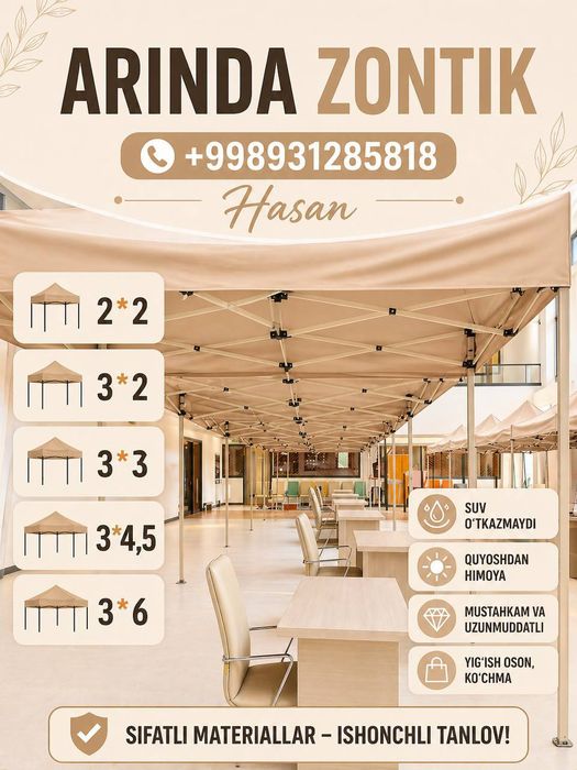 Toshkent viloyati Toshkent shahari ARENDA ZONTIK