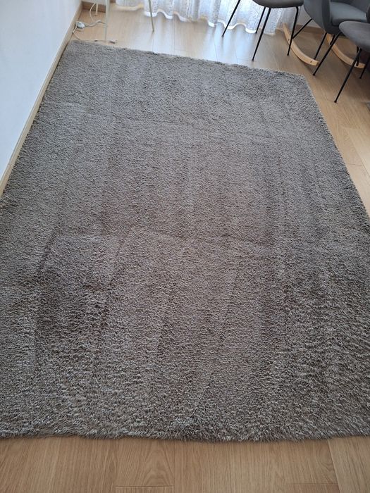 Covor pufos calitativ  Obsession Platin/ Gri 200x 290 cm, 2 buc disponibile, stare f buna