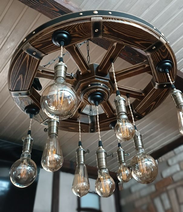 Люстра колесо.Люстра балка.