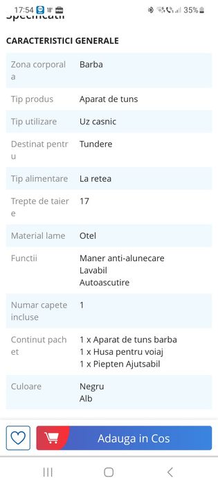 Aparat tuns/îngrijire barba