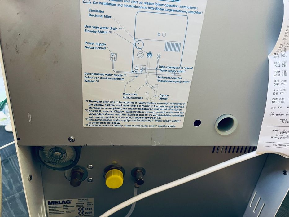 Autoclav Melag 29S. Clasa S cu rezervor propriu