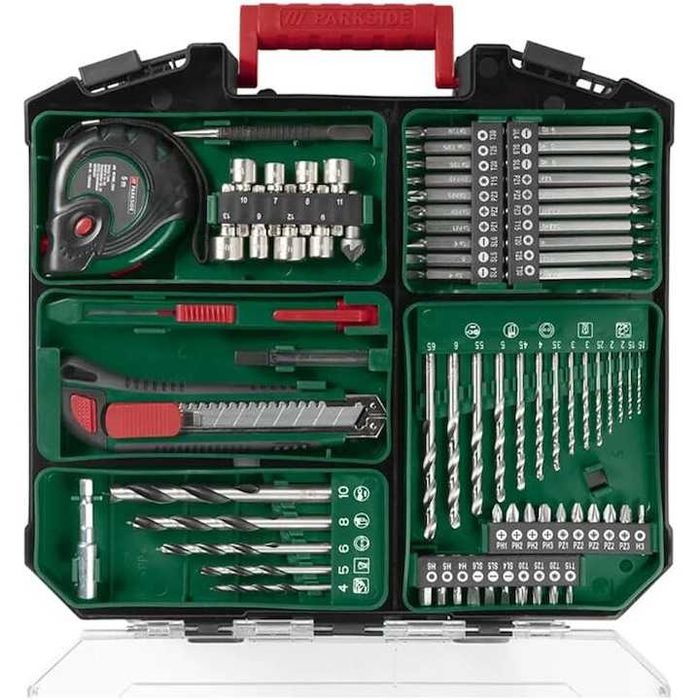 Пълен комплект винтоверт PARKSIDE PABS 20-Li F7 - нов/запечатан/- 5бр.