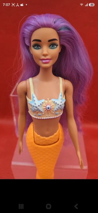 Barbie Sirena cu par lung mov