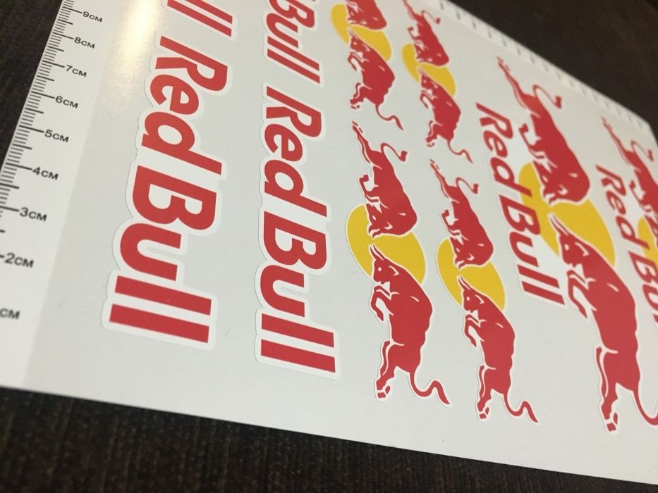 1 лист А4 PVC Monster Red Bull Rockstar стикери sticker Energy drink