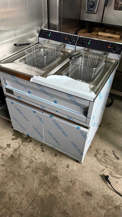Friteuză profesională electrică dublă Saro 2x9 kW – 400V