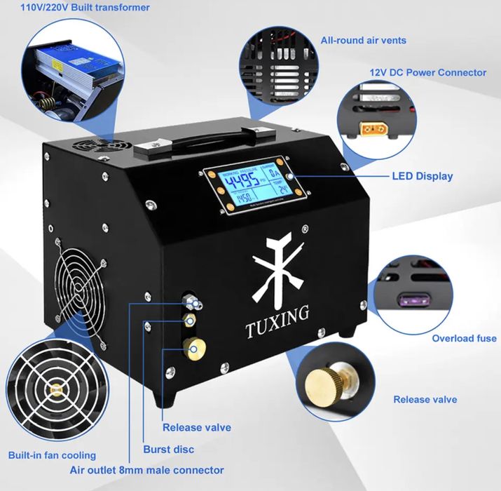 Компресор Tuxing TXET063 300BAR 12V/220V PCP