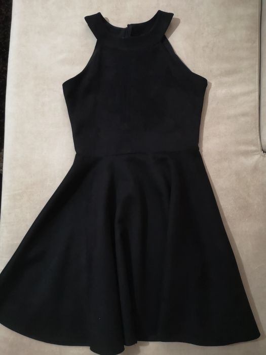 Рокля от велурен плат