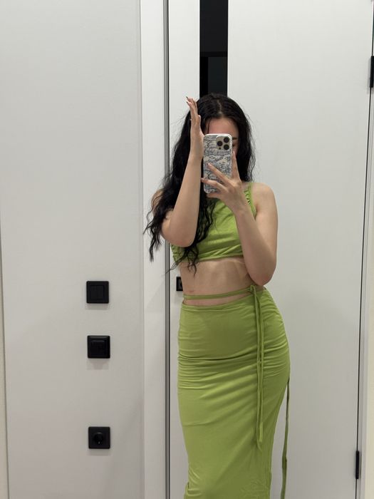 пляжное платье зеленое модное