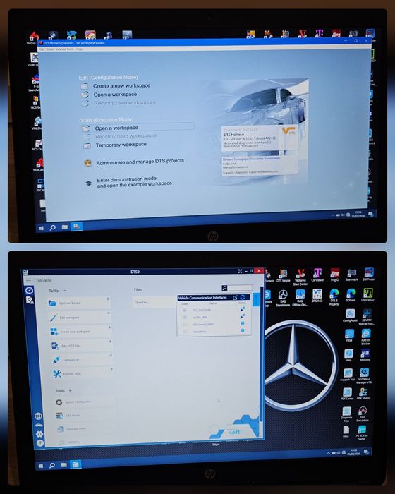 Pachet laptop diagnoza & codari Bmw Ista  Mercedes Xentry +  interfete