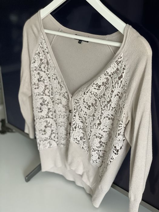 Cardigan Zara negru si bej