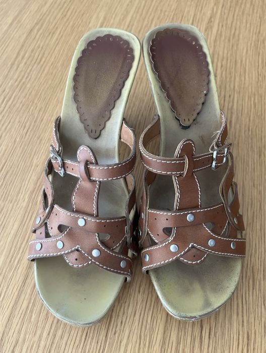 Дамско сабо естествена кожа