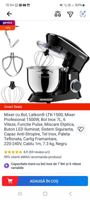 Mixer planetar cu extra bol de inox