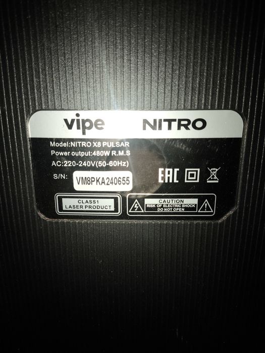 Продам колонку Vipe NITRO X8 Pulsar 480Вт