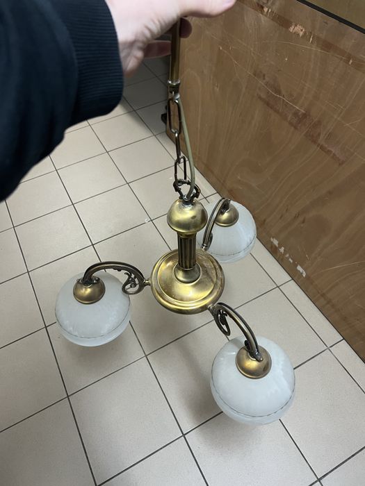 Lustra Candelabru Flossi 3 brate bronz 3 globuri model premium